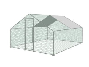 Volière poules métal 4x3x1.95m