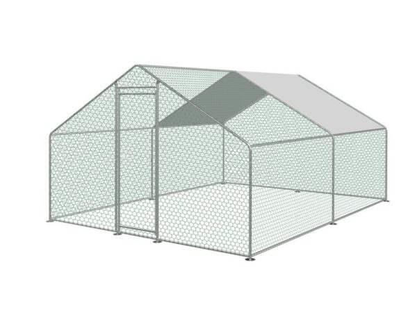 Volière poules métal 4x3x1.95m