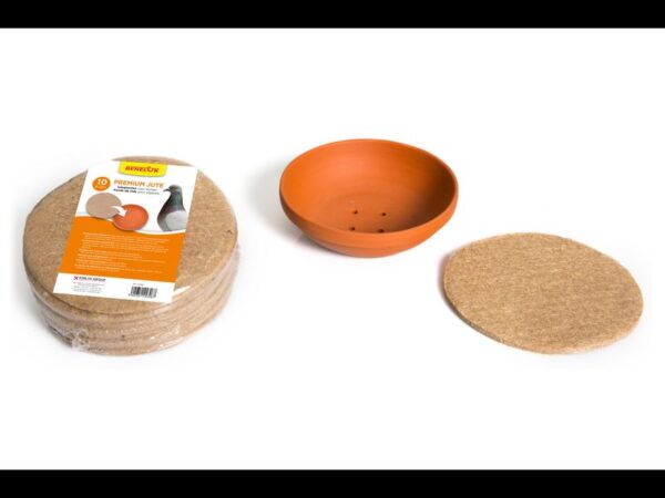 10 fonds de nid pigeons jute