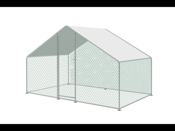 Volière poules métal 2x3x1.9m