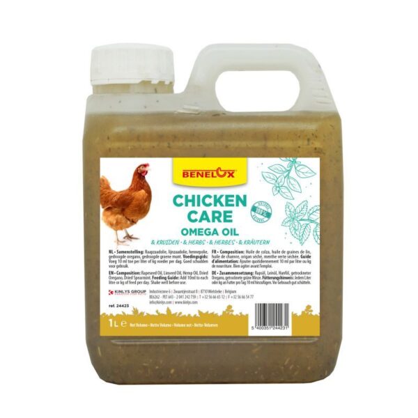 Huile omega aux herbes pour poules 1 ltr